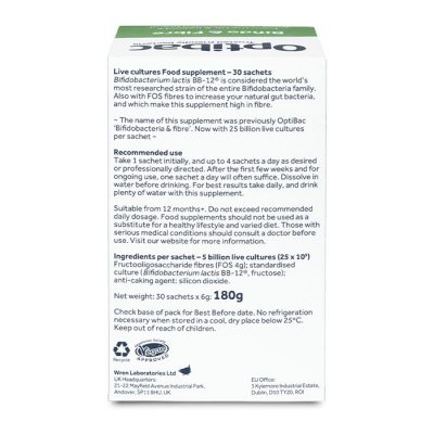 Optibac Probiotics Bifidobacteria & Fibre