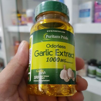 Odorless Garlic 1000mg - Tinh dầu tỏi Puritan's Pride 100 viên 2 Tinh dầu tỏi Puritan's Pride Odorless Garlic Extract 1000mg