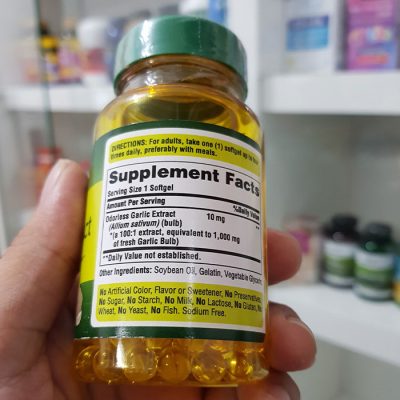 Odorless Garlic 1000mg - Tinh dầu tỏi Puritan's Pride 100 viên 3 Tinh dầu tỏi Puritan's Pride Odorless Garlic Extract 1000mg