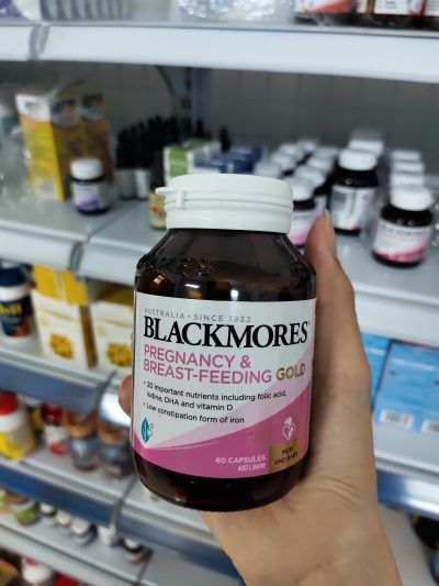 Pregnancy Breast-feeding Gold 60 viên - Viên uống bổ bầu Blackmores 2 vien uong bo bau blackmores pregnancy breast feeding gold 60 vien1