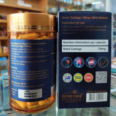 Shark Cartilage 160 viên - Sụn cá mập Nature's Gold 3 sun ca map shark cartilage2