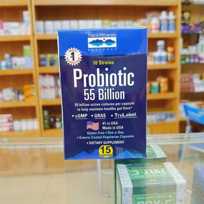 Probiotic 55 Billion TraceMinerals 15 viên - Viên uống bổ sung lợi khuẩn 2 probiotic 1