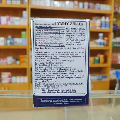 Probiotic 55 Billion TraceMinerals 15 viên - Viên uống bổ sung lợi khuẩn 4 probiotic 3