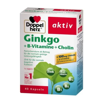 Doppelherz Ginkgo + B-Vitamine + Cholin 40 viên