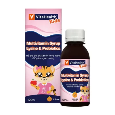 Multivitamin Syrup Lysine & Prebiotics Vitahealth 120ml