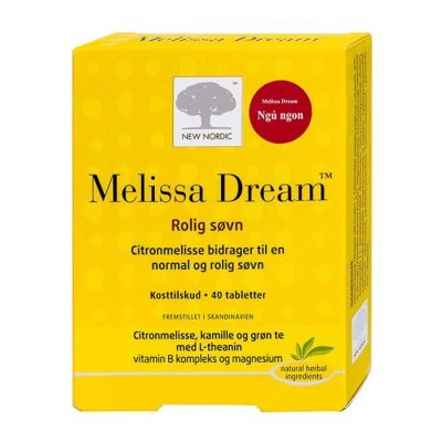 Melissa Dream New Nordic 40 viên – Viên uống giảm căng thẳng, ngủ ngon