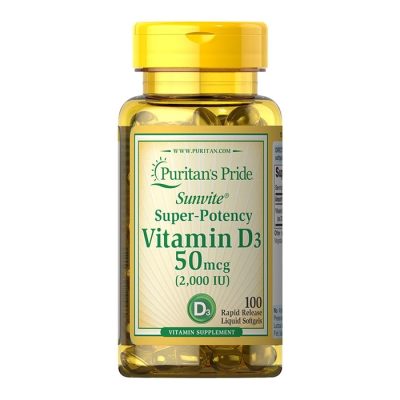 Vitamin D3 50mcg Puritan’s Pride 100 viên