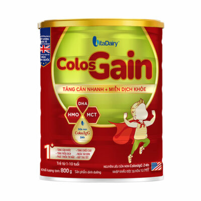 Colos Gain 1 + Vitadairy 800g – Sữa tăng cân, tăng miễn dịch