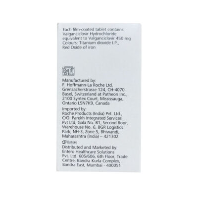 valcyte valganciclovir 450mg 1